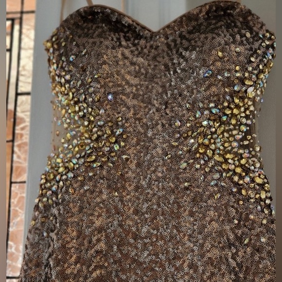 La Femme gown in bronze/gold - Picture 7 of 14